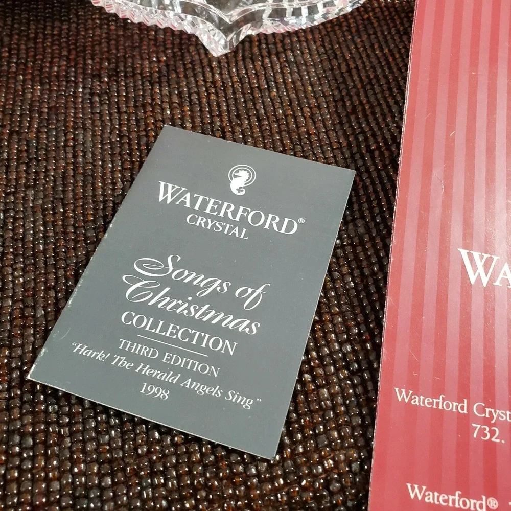 WATERFORD CRYSTAL Songs of Christmas Hark The Herald Angels Sing Plate NiB